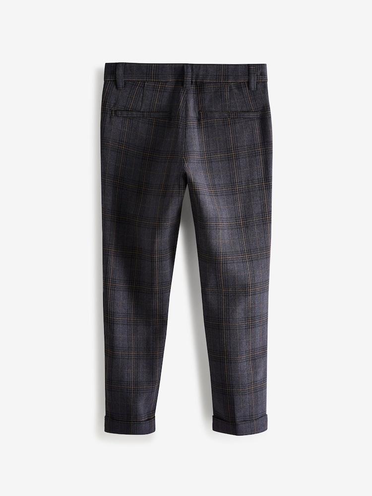 Marineblau/Blau - Smart Check Trousers (12mths-16yrs) - Bild 2 von 3 Marineblau/Blau - Smart Check Trousers (12mths-16yrs) - Bild 2 von 3