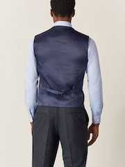 Navy Blue Check Waistcoat - Image 2 of 5