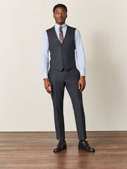 Navy Blue Check Waistcoat - Image 3 of 5