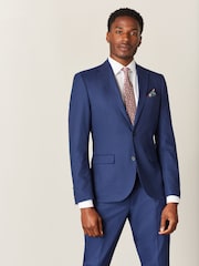 Bright Blue Slim Fit Suit: Jacket - Image 1 of 11