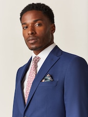 Bright Blue Slim Fit Suit: Jacket - Image 4 of 11