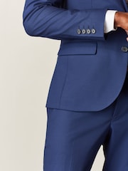 Bright Blue Slim Fit Suit: Jacket - Image 6 of 11