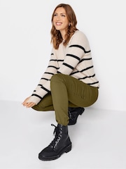 Long Tall Sally Green Cargo Stretch Skinny Jeans - Image 3 of 3