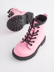 Pink Wide Fit (G) Warm Lined Lace-Up Boots - Image 4 of 6