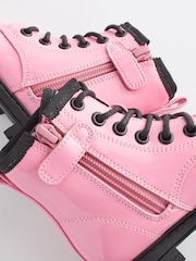 Pink Wide Fit (G) Warm Lined Lace-Up Boots - Image 6 of 6