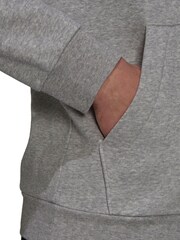 adidas Grey Essential Fleece Hoodie - Image 5 of 6