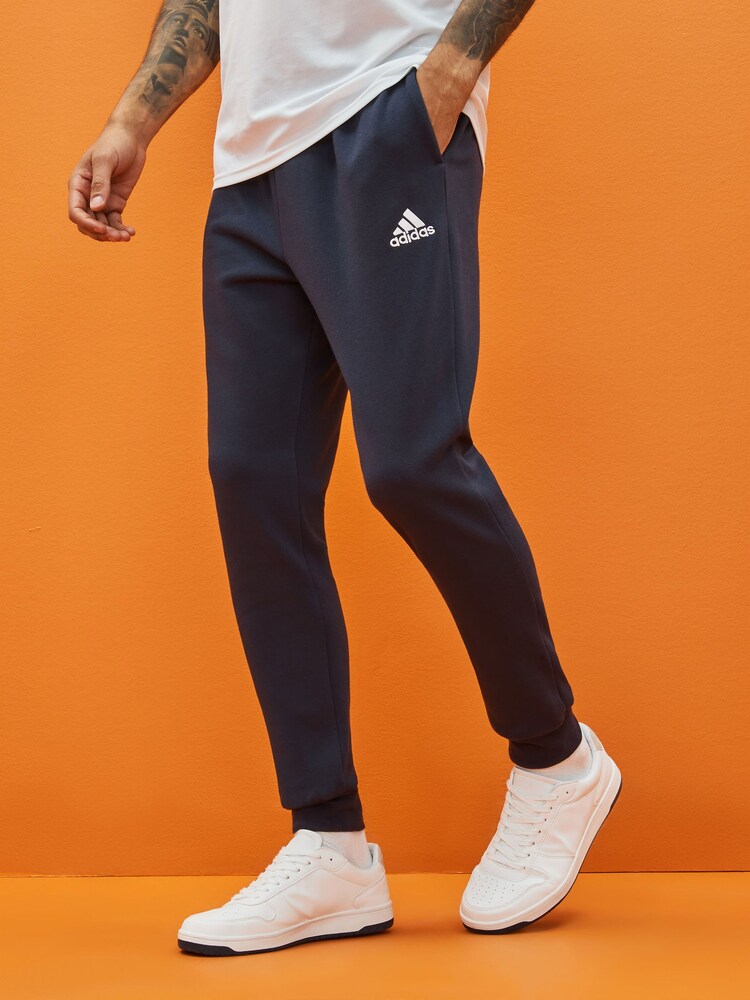 adidas Blue Regular Essentials Fleece Tapered Joggers - Image 1 of 4