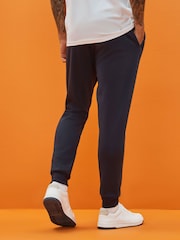 adidas Blue Regular Essentials Fleece Tapered Joggers - Image 2 of 4