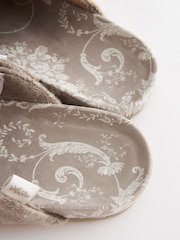 Laura Ashley Grey Felt Clog Mule Slippers - Image 7 of 7