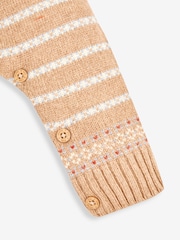 JoJo Maman Bébé Baby Bear Fair Isle Pattern Knitted All-In-One - Imagen 3 de 3