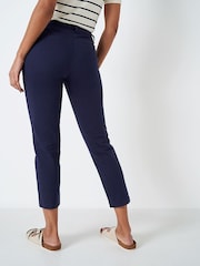 Crew Clothing Company Blue Cotton Fitted Casual Trousers - Image 2 of 3
