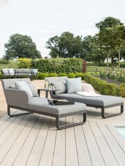 Maze Grey Garden Unity Double Sun Lounger - Image 1 of 5