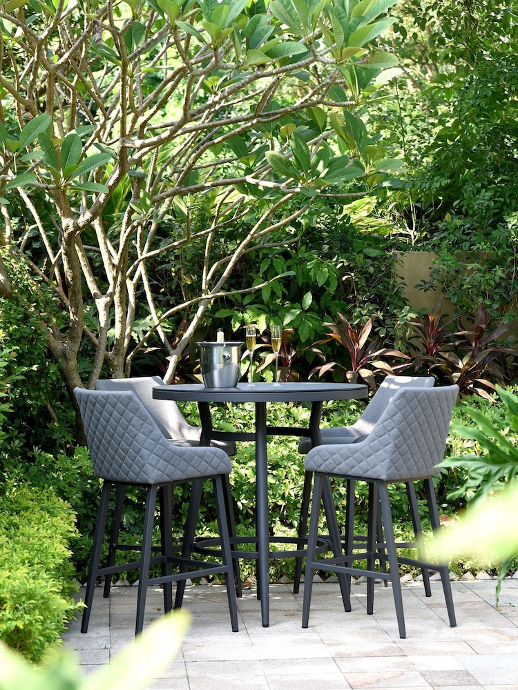 Maze Grey Garden Regal 4 Seat Round Bar Set - Image 2 of 5