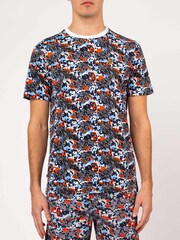 Luke 1977 Blue Tropical Sky Mix Camo 100% Cotton T-Shirt - Image 1 of 5