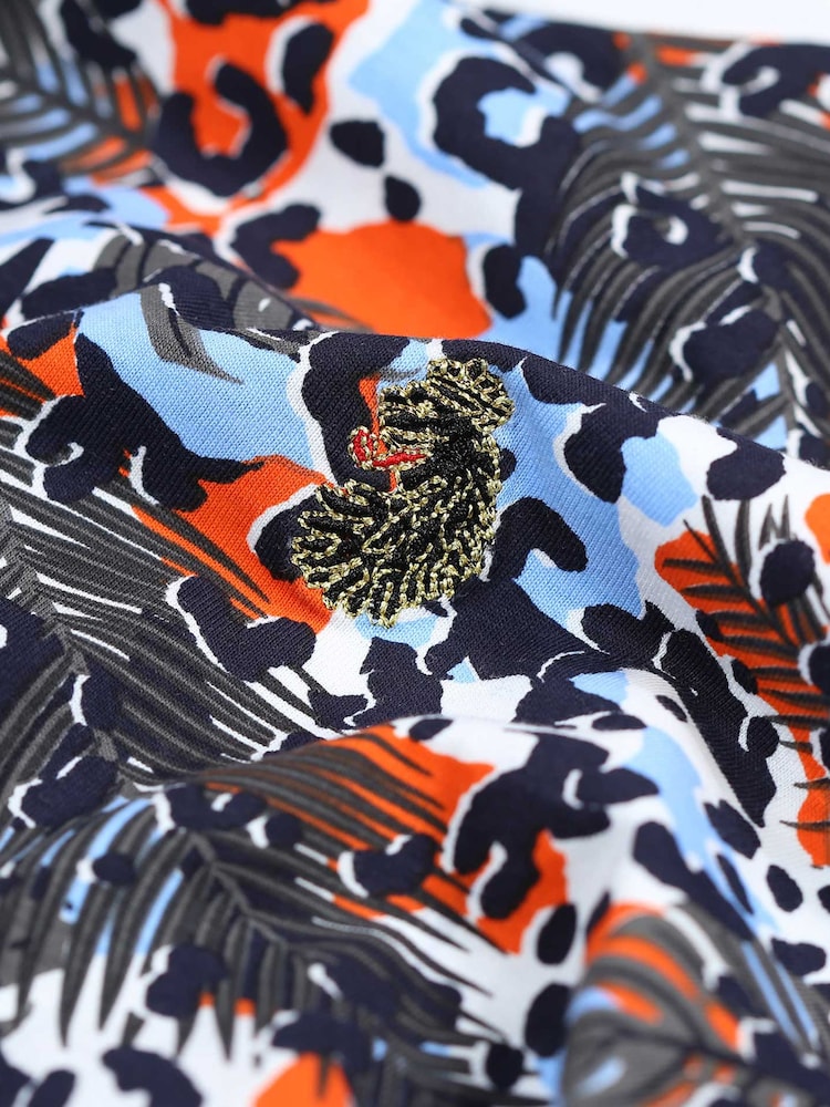 Luke 1977 Blue Tropical Sky Mix Camo 100% Cotton T-Shirt - Image 5 of 5