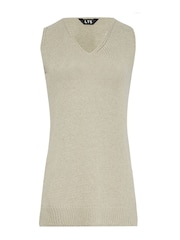 Long Tall Sally Natural V-Neck Knitted Vest - Image 2 of 3