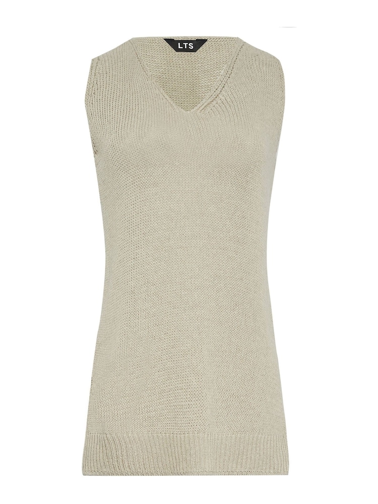 Long Tall Sally Natural V-Neck Knitted Vest - Image 2 of 3