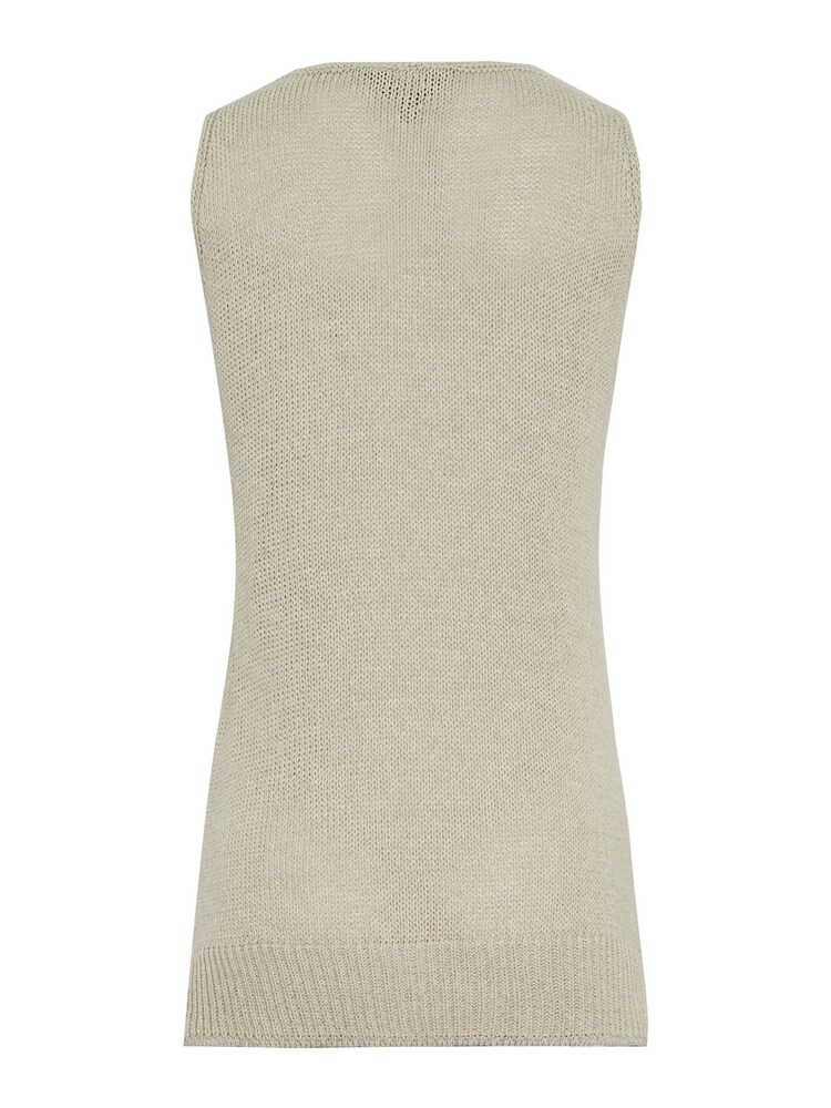 Long Tall Sally Natural V-Neck Knitted Vest - Image 3 of 3