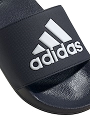 adidas Blue Sportswear Adilette Shower Slides - Image 8 of 9