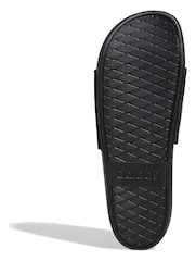 adidas Dark Black Sportswear Adilette Comfort Slides - Image 7 of 9
