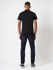 French Connection Black Jersey Polo Shirt - Image 2 of 3