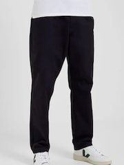 French Connection Black Peached 100% Cotton Straight Leg Trousers - Image 1 of 3