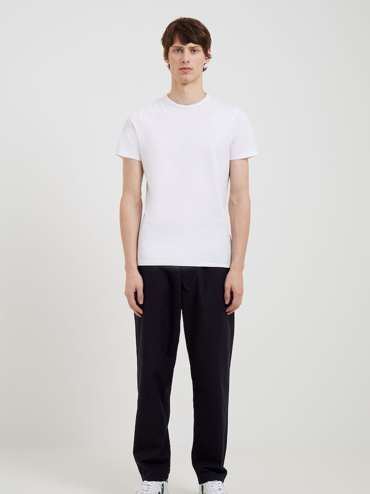 French Connection Black Peached 100% Cotton Straight Leg Trousers - Image 2 of 3