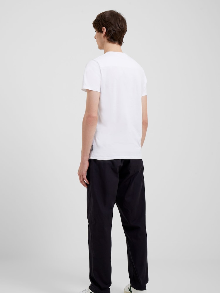 French Connection Black Peached 100% Cotton Straight Leg Trousers - Image 3 of 3