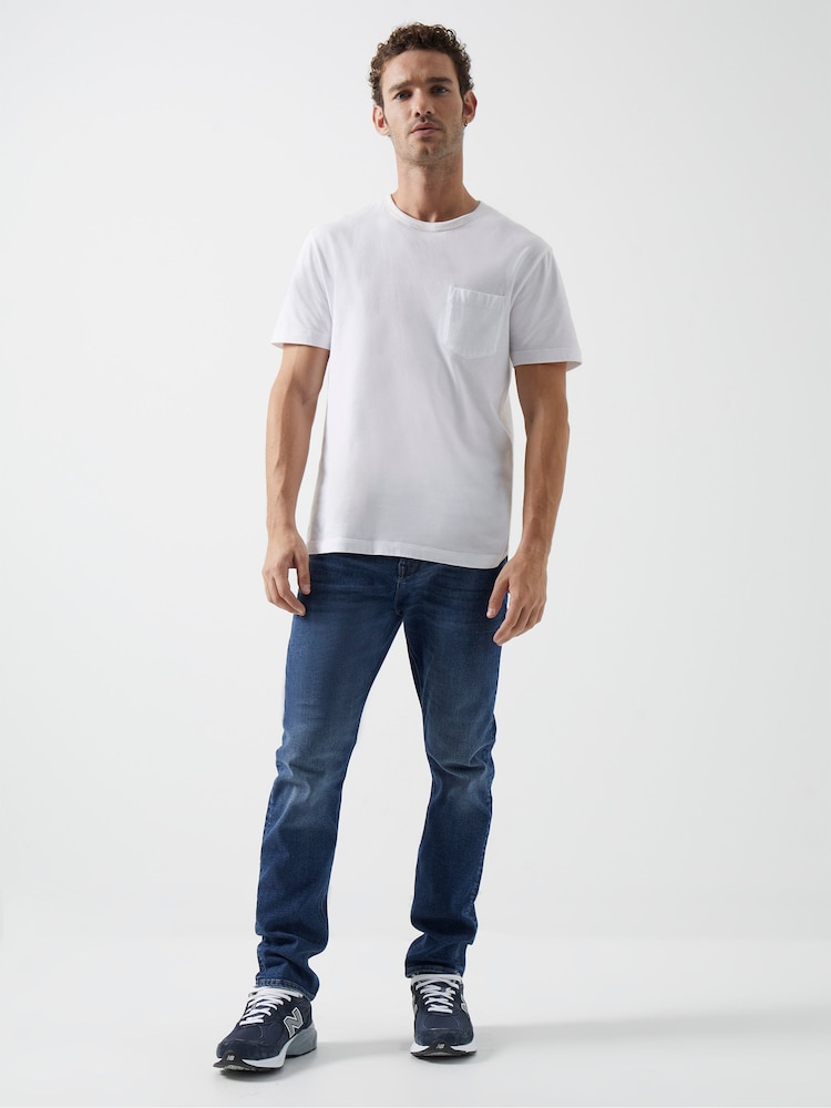 French Connection Blue Slim Fit Vintage Jeans - Image 2 of 5
