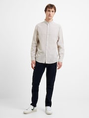 French Connection Sand Natural Linen Long Sleeve Shirt - Image 1 of 2