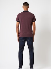 French Connection Brown Contrast Collar Polo Shirt - Image 3 of 4