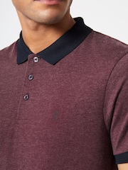 French Connection Brown Contrast Collar Polo Shirt - Image 4 of 4