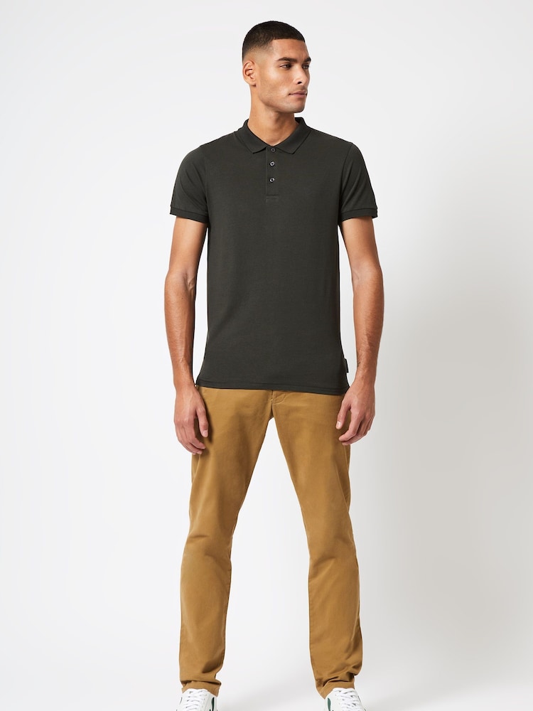 French Connection Green Jersey Polo Shirt - Image 1 of 2