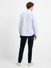 French Connection Sky Blue Stripe 100% Cotton Long Sleeve Shirt - Image 2 of 3