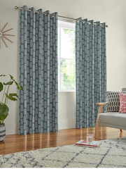 MissPrint Steel 100% Cotton Bloom Made to Measure Curtains - Image 2 of 9