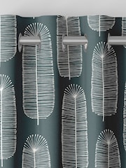 MissPrint Steel 100% Cotton Bloom Made to Measure Curtains - Image 7 of 9