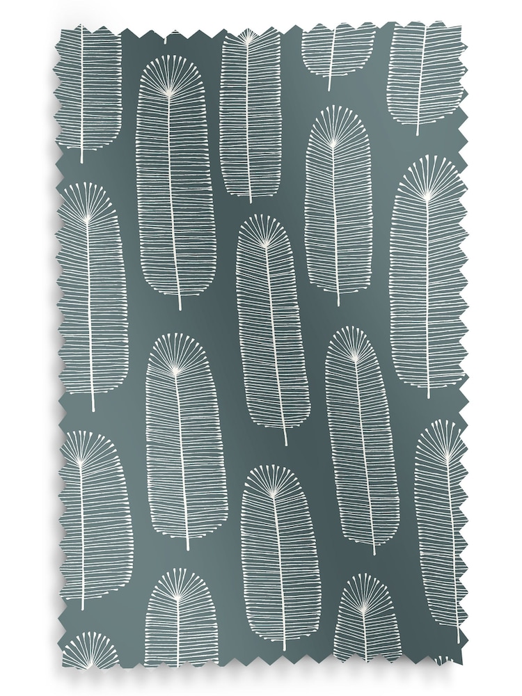 MissPrint Steel 100% Cotton Bloom Made to Measure Curtains - Image 9 of 9