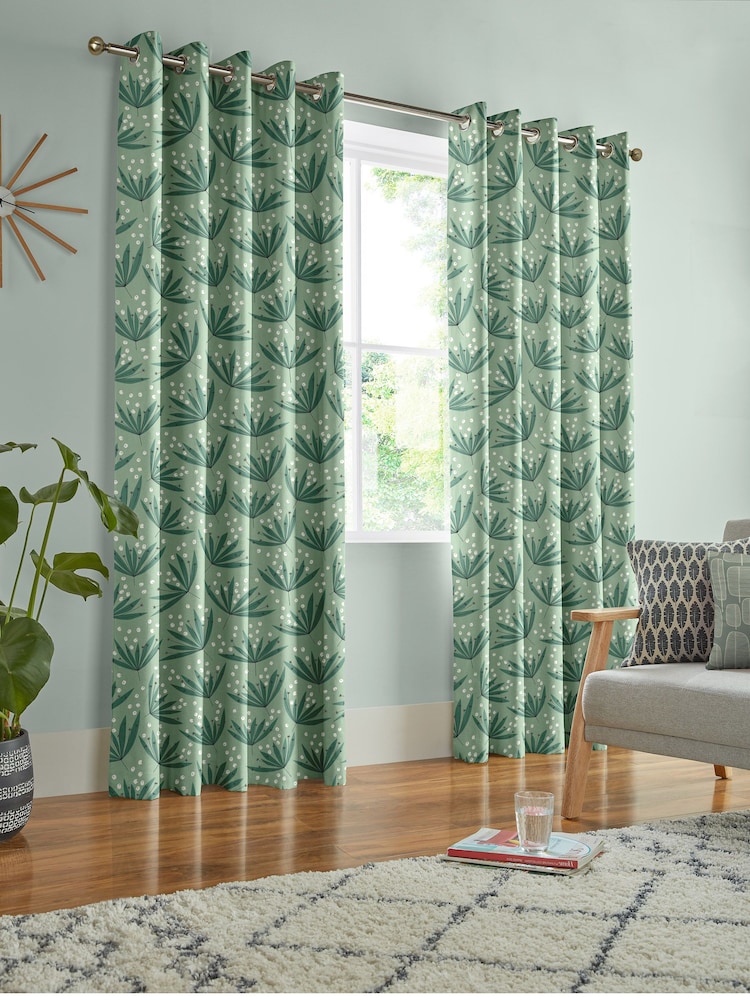MissPrint Thyme 100% Cotton Wildflower Made to Measure Curtains - Image 2 of 9