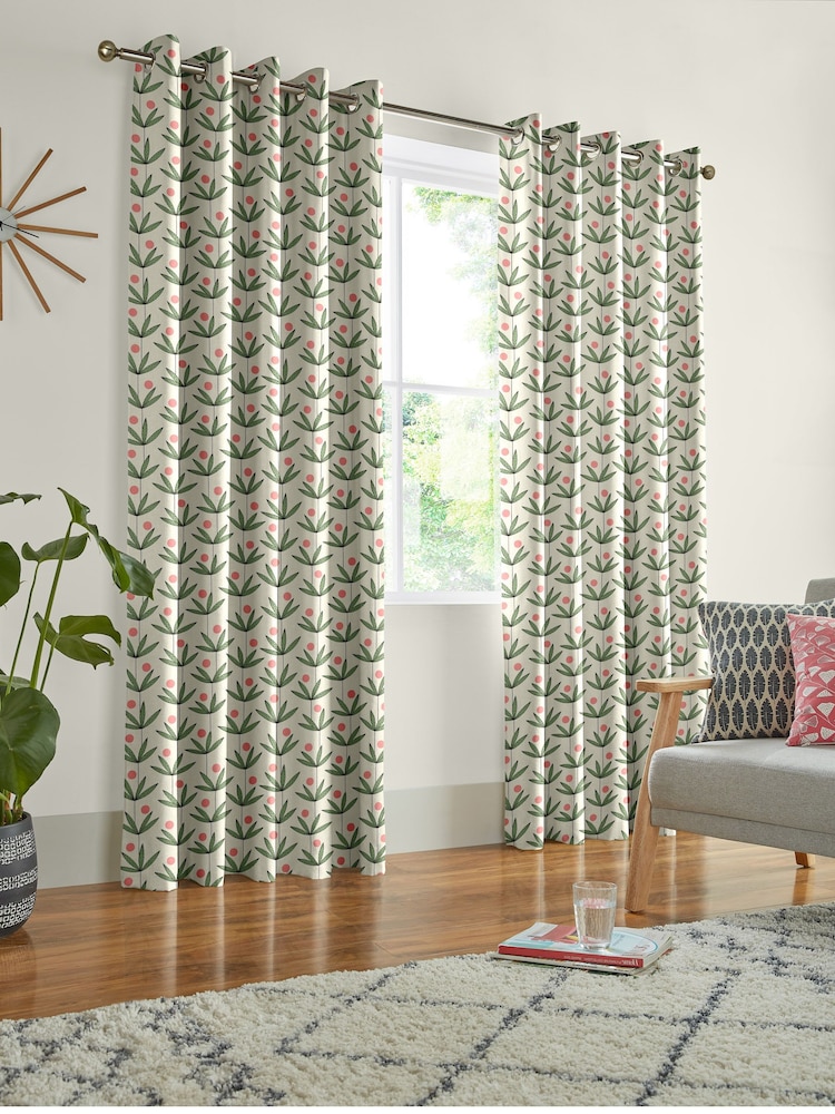 MissPrint Glades 100% Cotton Palm Tree Made to Measure Curtains - Image 2 of 9