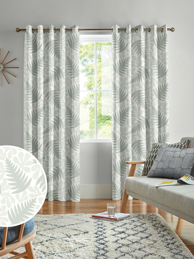 MissPrint Fauna 100% Cotton Deep Sea Made to Measure Curtains - Image 1 of 9
