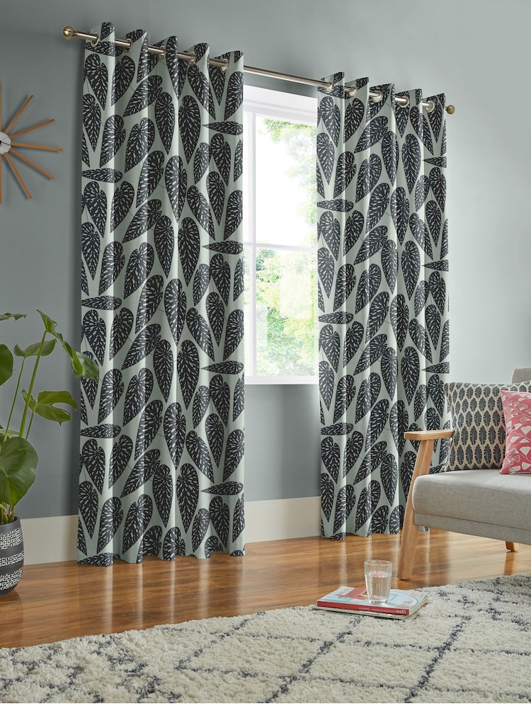 MissPrint Night Shade Tropics Made to Measure Curtains - Image 2 of 9