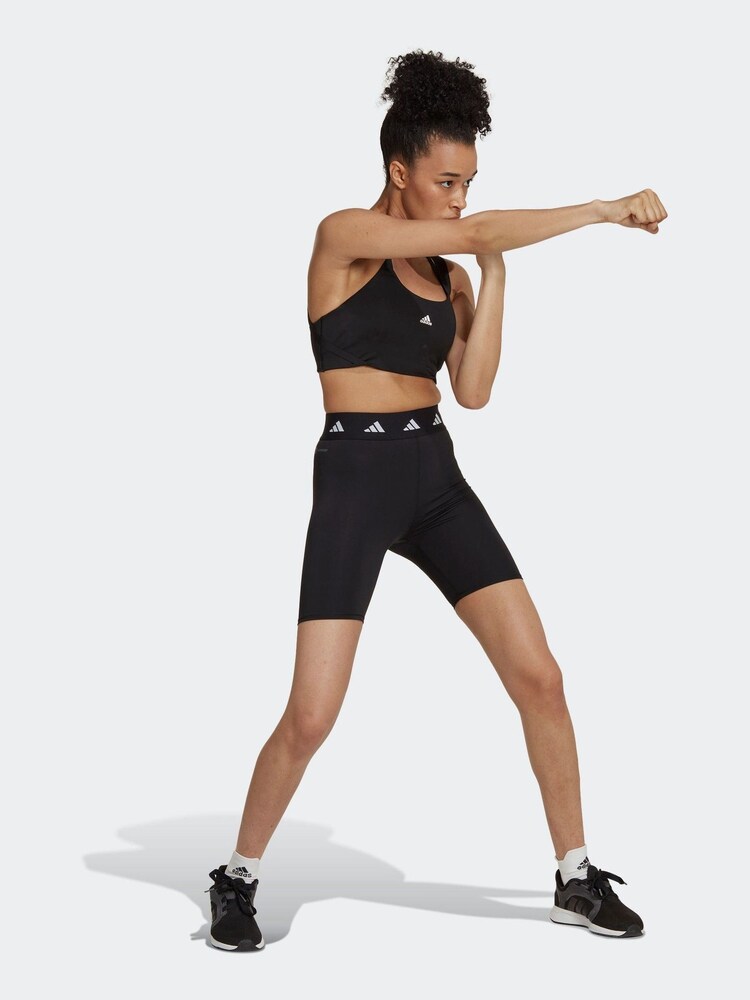 Schwarz - adidas Techfit Radlerhosen - Bild 1 von 6
