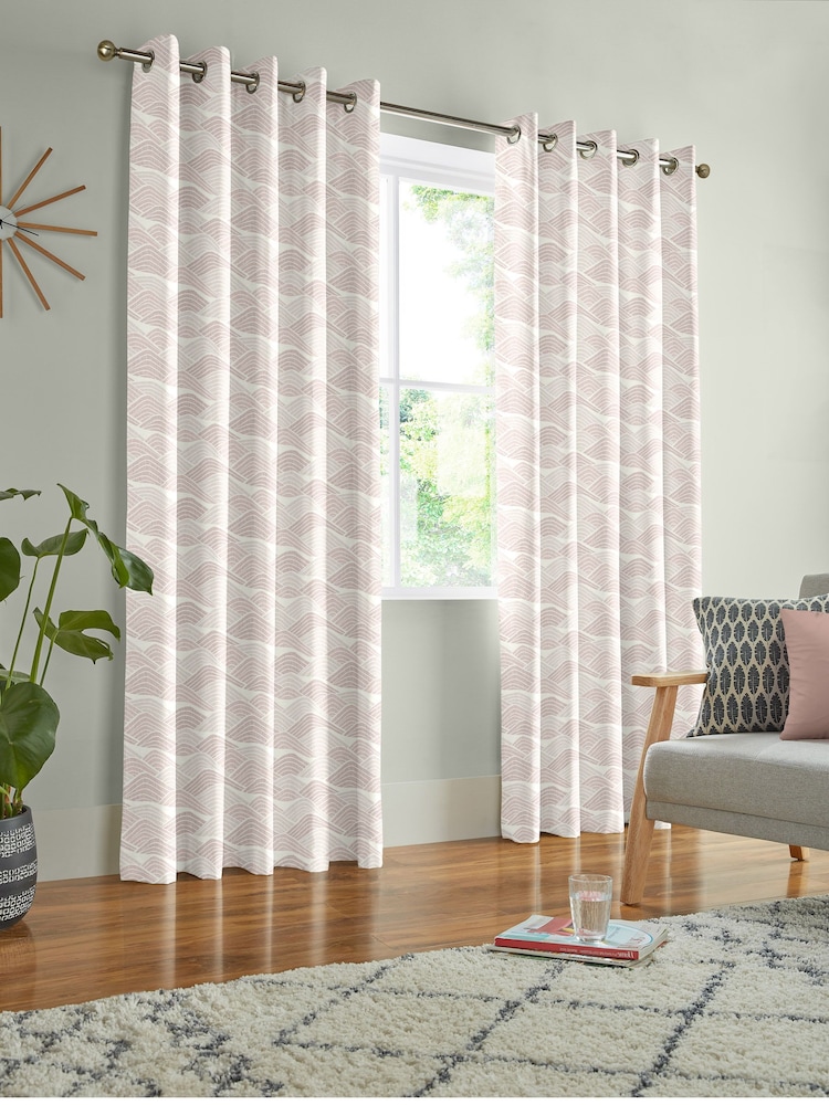 MissPrint Dusty Pink Frontier Made to Measure Curtains - Image 2 of 9
