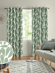 MissPrint Foliage 100% Cotton Tropics Made to Measure Curtains - Image 1 of 9