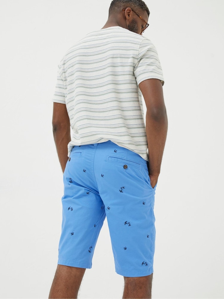 FatFace Blue Mawes Bird Embroidery Shorts - Image 2 of 4 FatFace Blue Mawes Bird Embroidery Shorts - Image 2 of 4