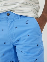 FatFace Blue Mawes Bird Embroidery Shorts - Image 3 of 4