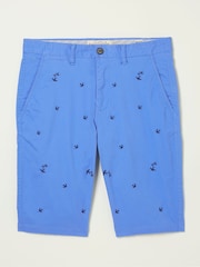 FatFace Blue Mawes Bird Embroidery Shorts - Image 4 of 4