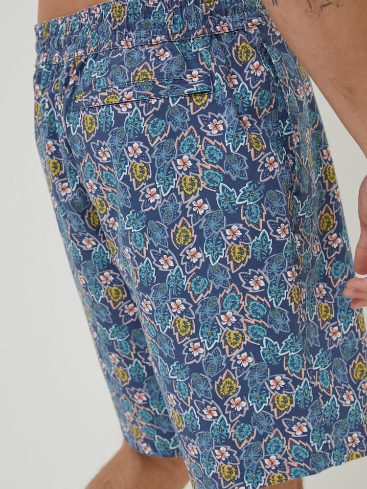 FatFace Blue Camber Pineapple Swim Shorts - Image 2 of 5 FatFace Blue Camber Pineapple Swim Shorts - Image 2 of 5