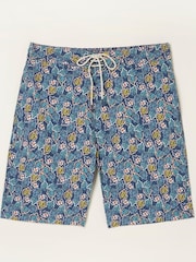 FatFace Blue Camber Pineapple Swim Shorts - Image 5 of 5