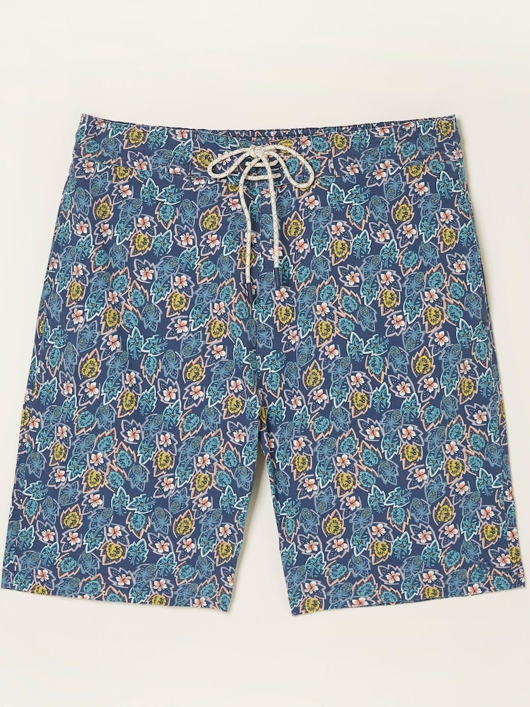 FatFace Blue Camber Pineapple Swim Shorts - Image 5 of 5